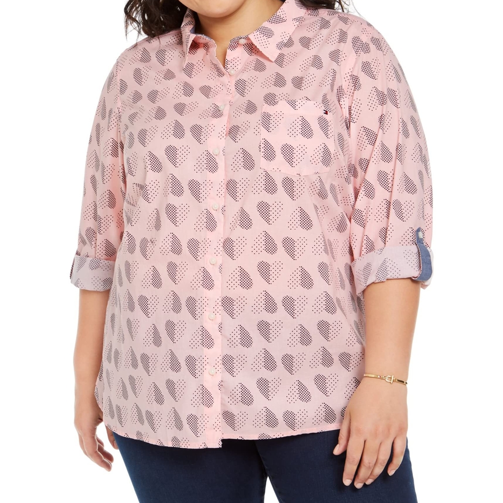 TOMMY HILFIGER Pink Heart Patterned Women's
